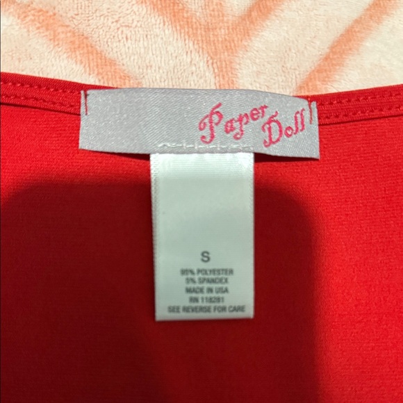 Paper Doll Vibrant Red Long Sleeve Dress - Picture 2 of 2